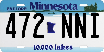 MN license plate 472NNI