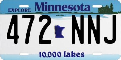 MN license plate 472NNJ