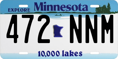 MN license plate 472NNM