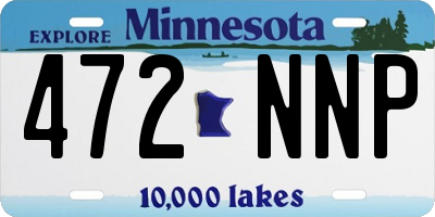 MN license plate 472NNP