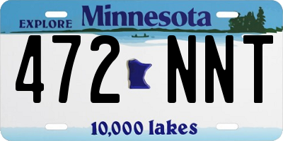 MN license plate 472NNT