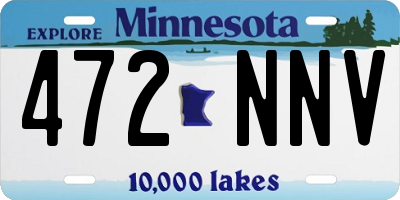 MN license plate 472NNV
