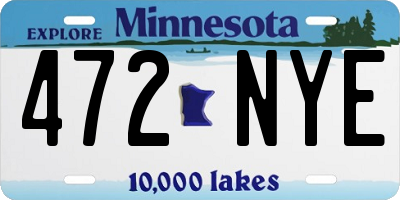 MN license plate 472NYE