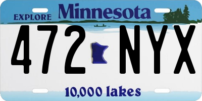 MN license plate 472NYX