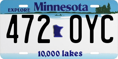 MN license plate 472OYC