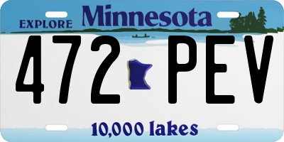 MN license plate 472PEV