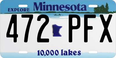 MN license plate 472PFX