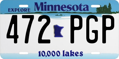 MN license plate 472PGP