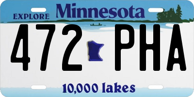 MN license plate 472PHA