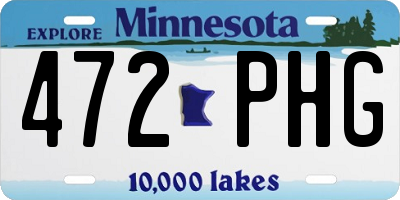 MN license plate 472PHG