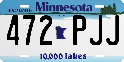 MN license plate 472PJJ