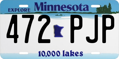 MN license plate 472PJP