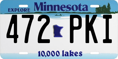 MN license plate 472PKI