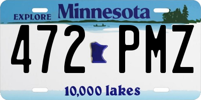 MN license plate 472PMZ