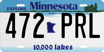 MN license plate 472PRL