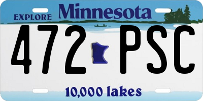 MN license plate 472PSC