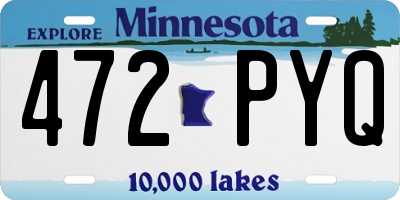 MN license plate 472PYQ