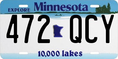 MN license plate 472QCY
