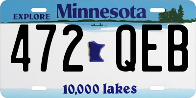 MN license plate 472QEB