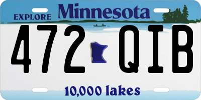 MN license plate 472QIB