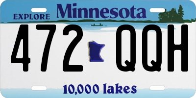 MN license plate 472QQH