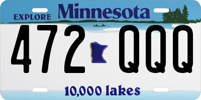 MN license plate 472QQQ