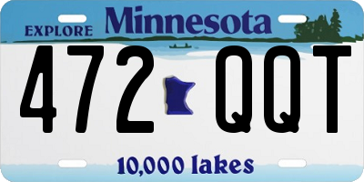 MN license plate 472QQT
