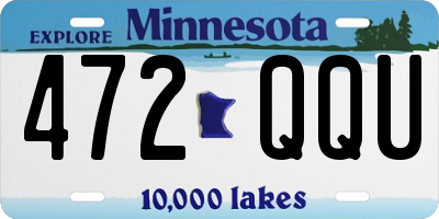 MN license plate 472QQU