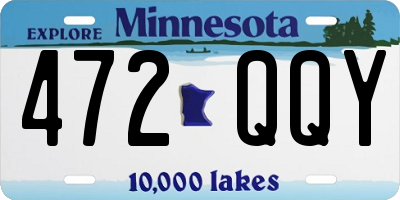 MN license plate 472QQY