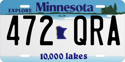 MN license plate 472QRA