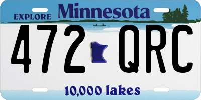 MN license plate 472QRC