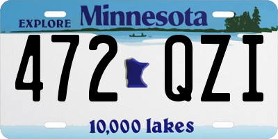 MN license plate 472QZI