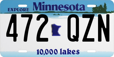 MN license plate 472QZN