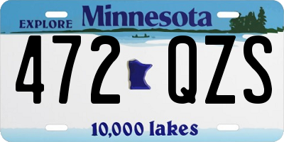MN license plate 472QZS