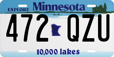 MN license plate 472QZU