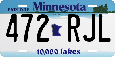 MN license plate 472RJL