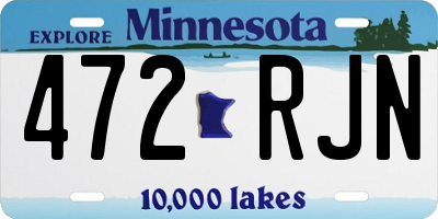MN license plate 472RJN