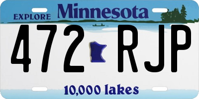 MN license plate 472RJP