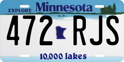 MN license plate 472RJS