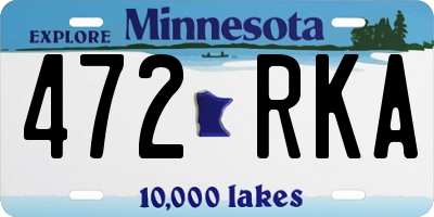 MN license plate 472RKA