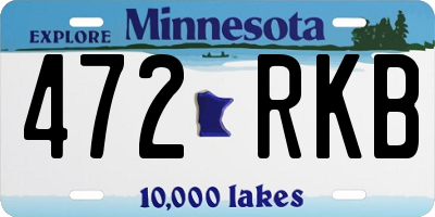 MN license plate 472RKB