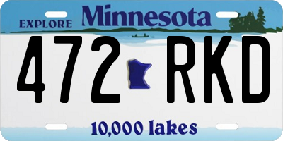 MN license plate 472RKD