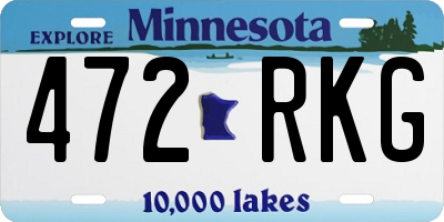 MN license plate 472RKG