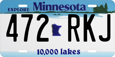 MN license plate 472RKJ