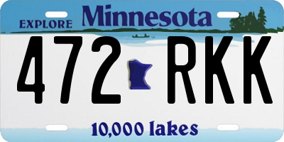 MN license plate 472RKK