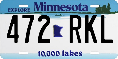 MN license plate 472RKL