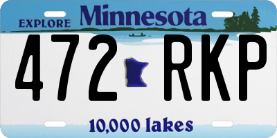 MN license plate 472RKP