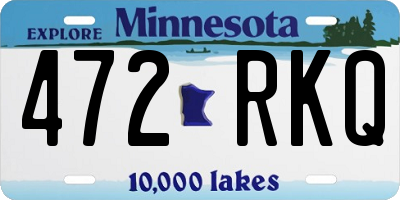 MN license plate 472RKQ