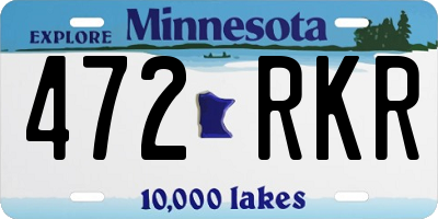 MN license plate 472RKR