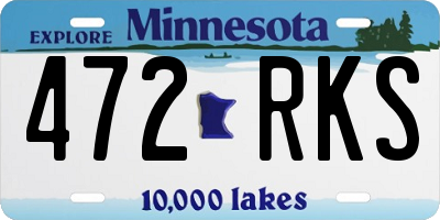 MN license plate 472RKS